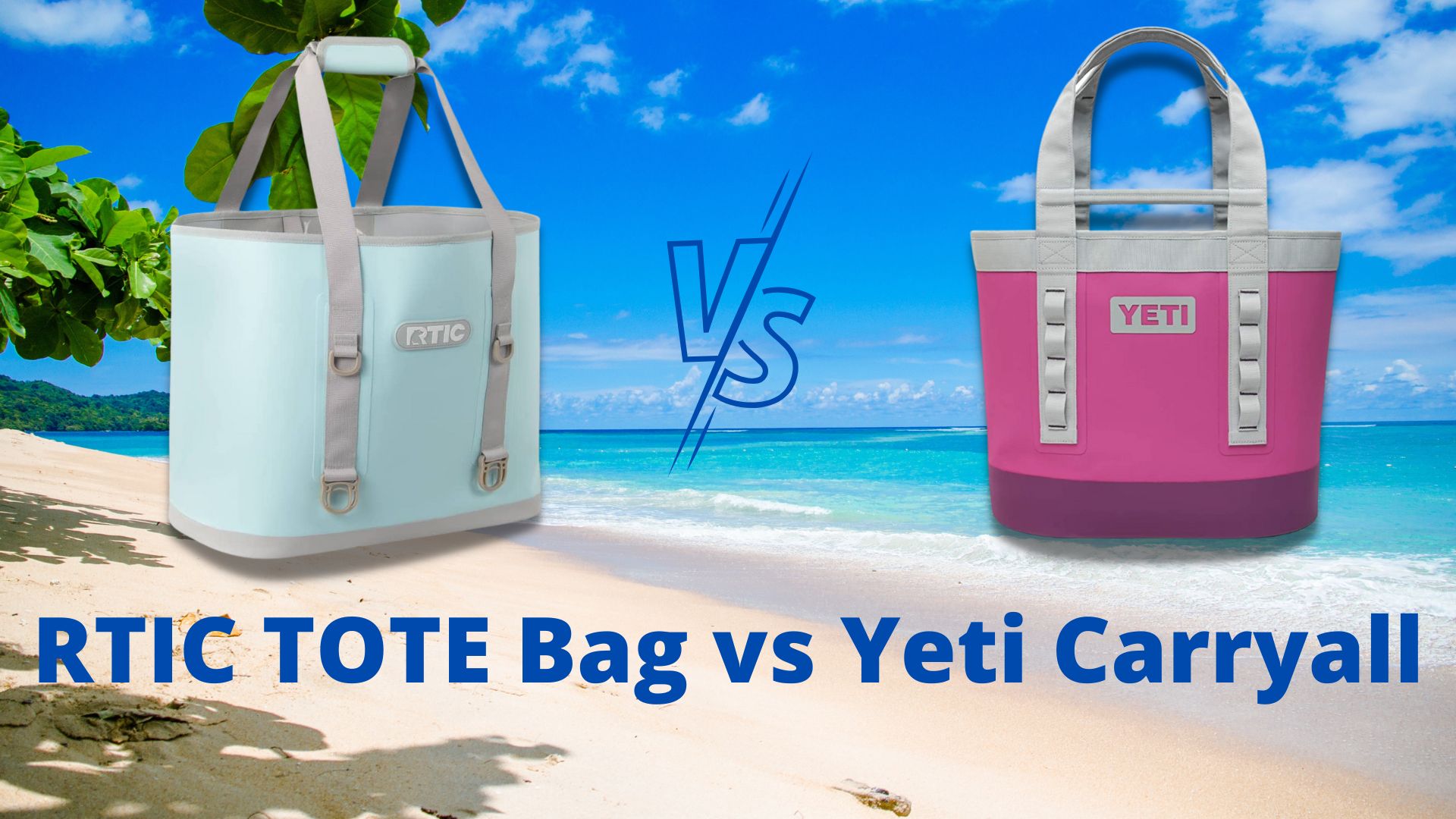 Yeti Camino Carryall vs RTIC Large Tote Bag, side by side comparison